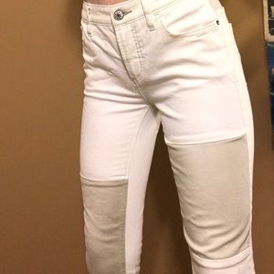 Free People Patch Work Jeans